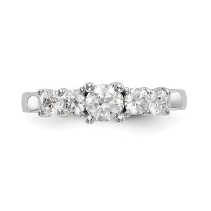 14K White Gold Simulated Diamond Engagement Ring