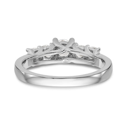 14K White Gold Simulated Diamond Engagement Ring
