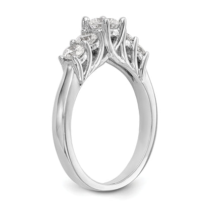 14K White Gold Simulated Diamond Engagement Ring