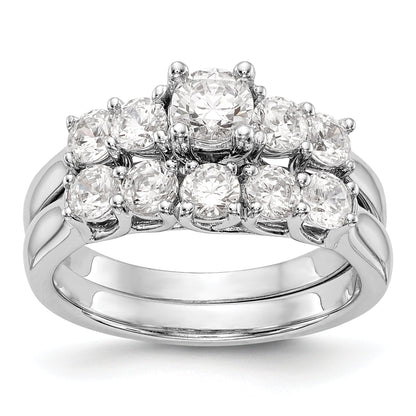 14K White Gold Simulated Diamond Engagement Ring