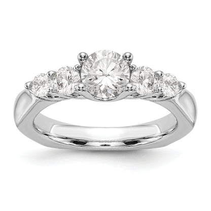 14K White Gold Simulated Diamond Engagement Ring