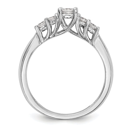 14K White Gold Simulated Diamond Engagement Ring