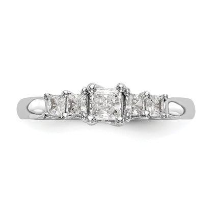 14K White Gold Simulated Diamond Engagement Ring