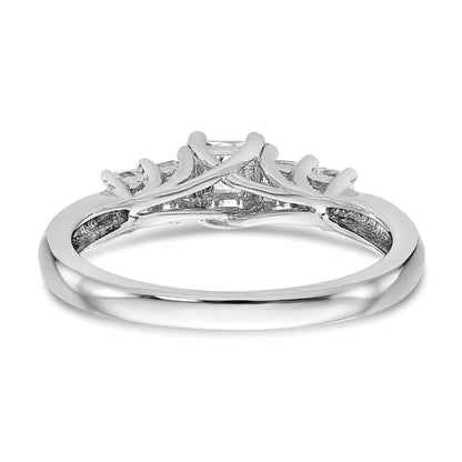 14K White Gold Simulated Diamond Engagement Ring