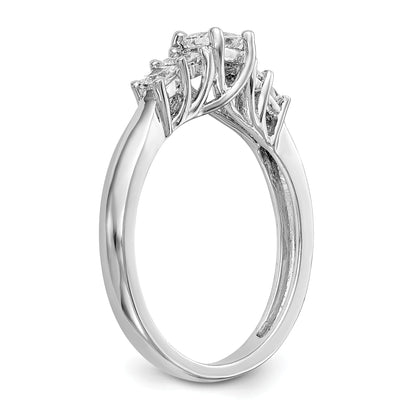 14K White Gold Simulated Diamond Engagement Ring