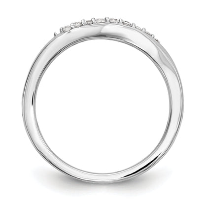 14k White Gold Diamond Wedding Band