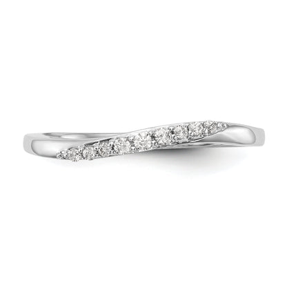 14k White Gold Diamond Wedding Band