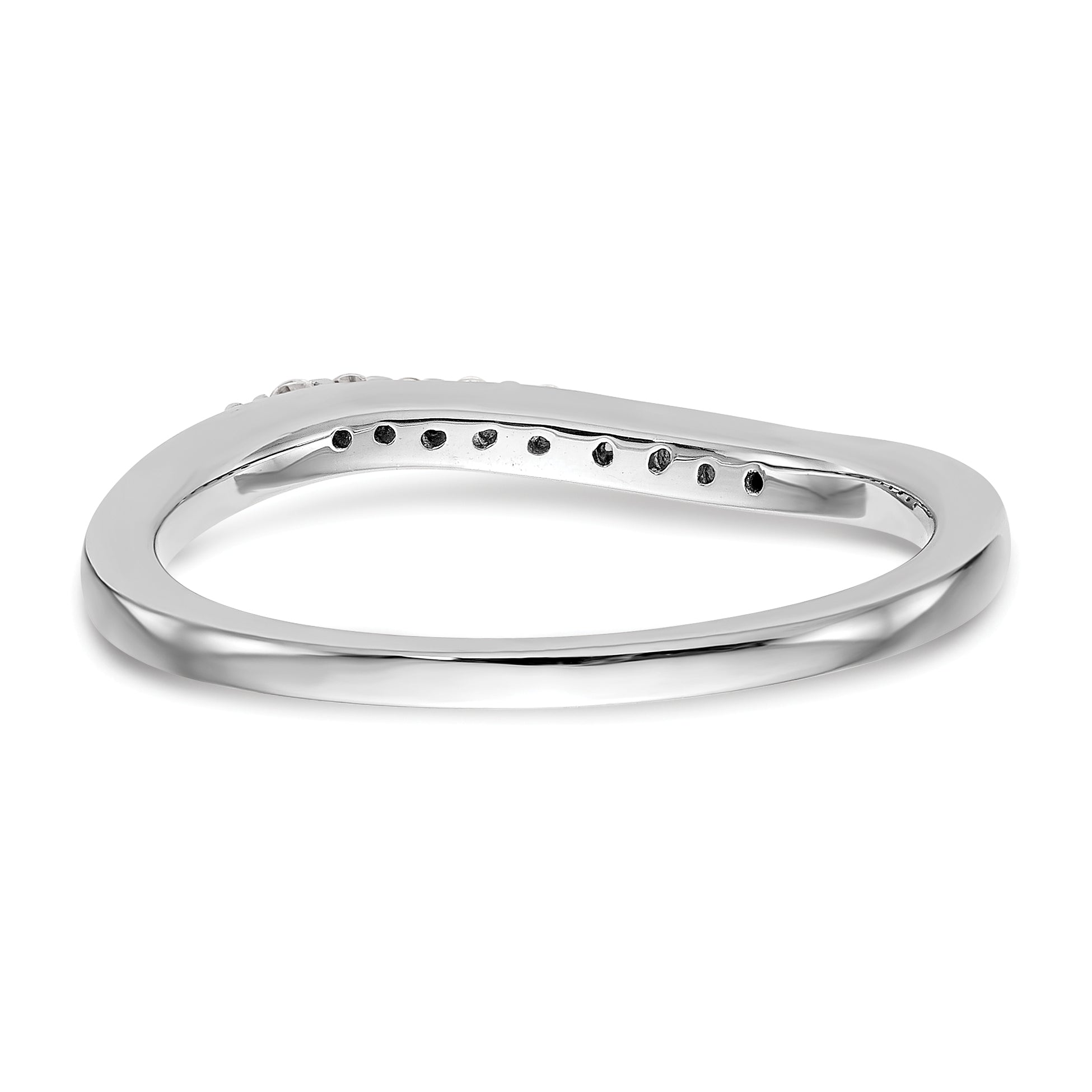 14k White Gold Diamond Wedding Band