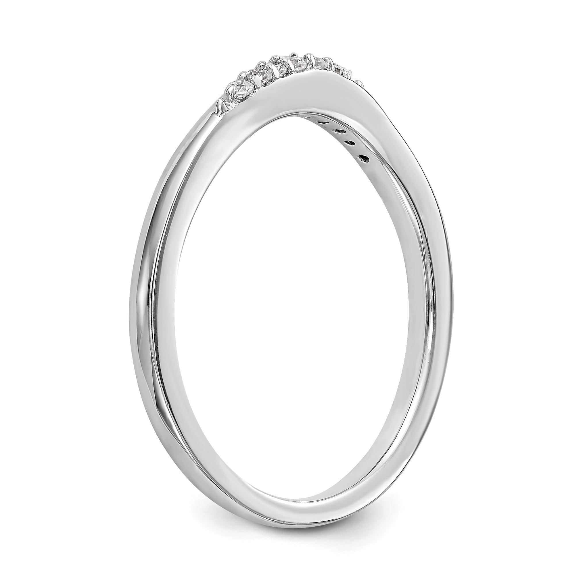 14k White Gold Diamond Wedding Band