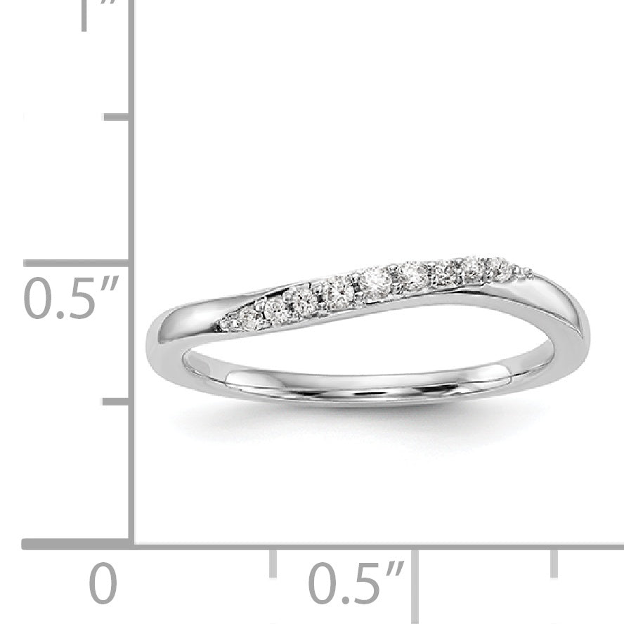 14k White Gold Diamond Wedding Band
