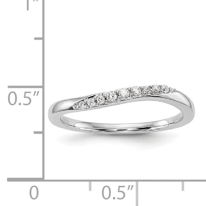 14k White Gold Diamond Wedding Band