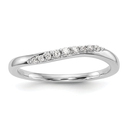 14k White Gold Diamond Wedding Band