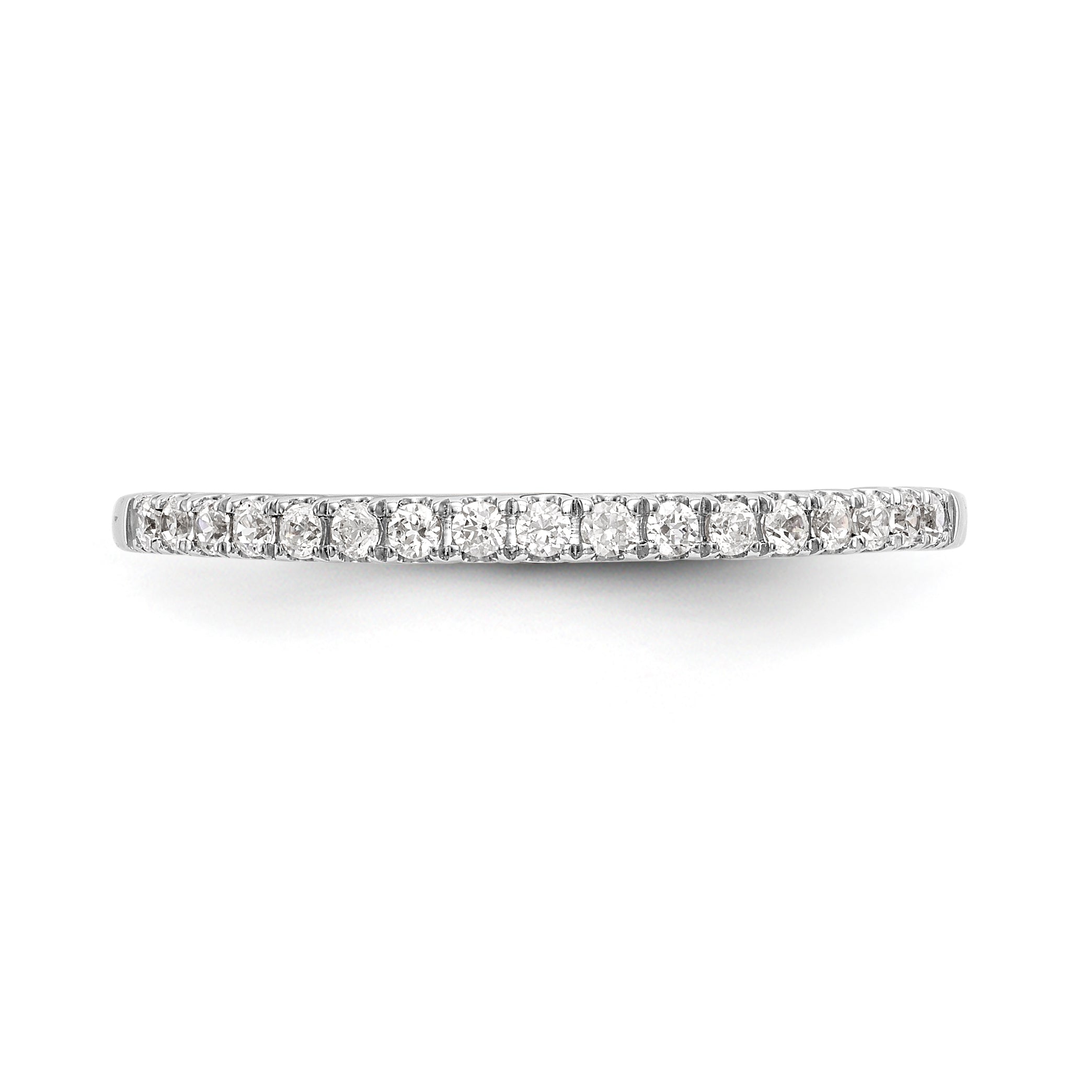 14k White Gold Diamond Wedding Band