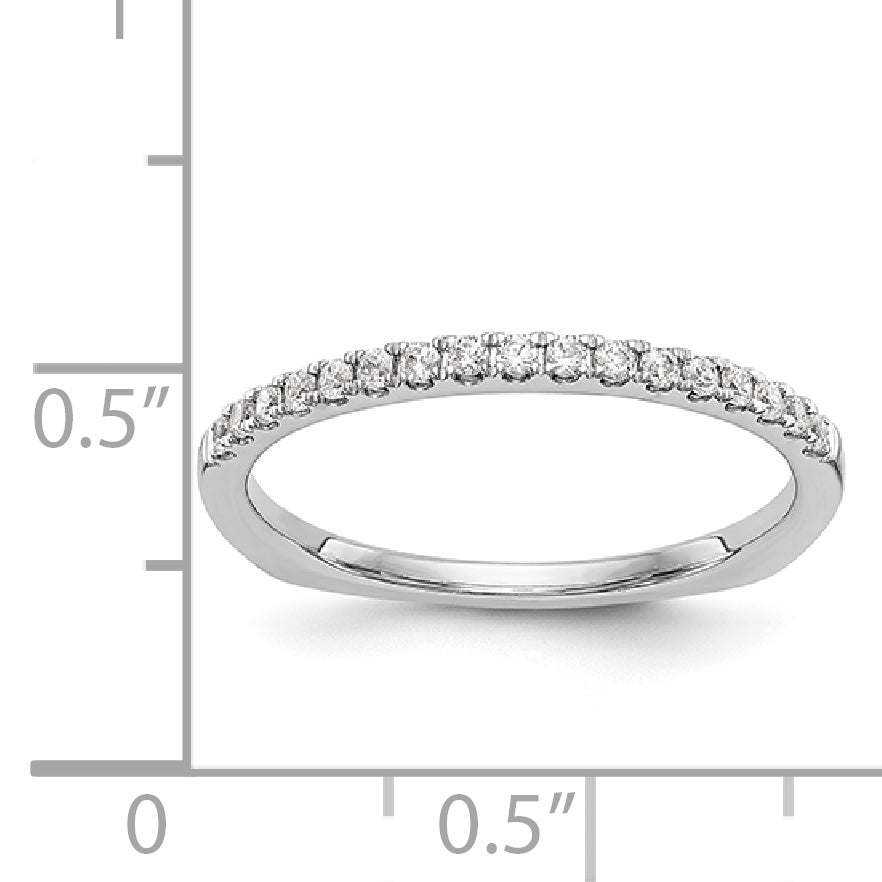 14k White Gold Diamond Wedding Band