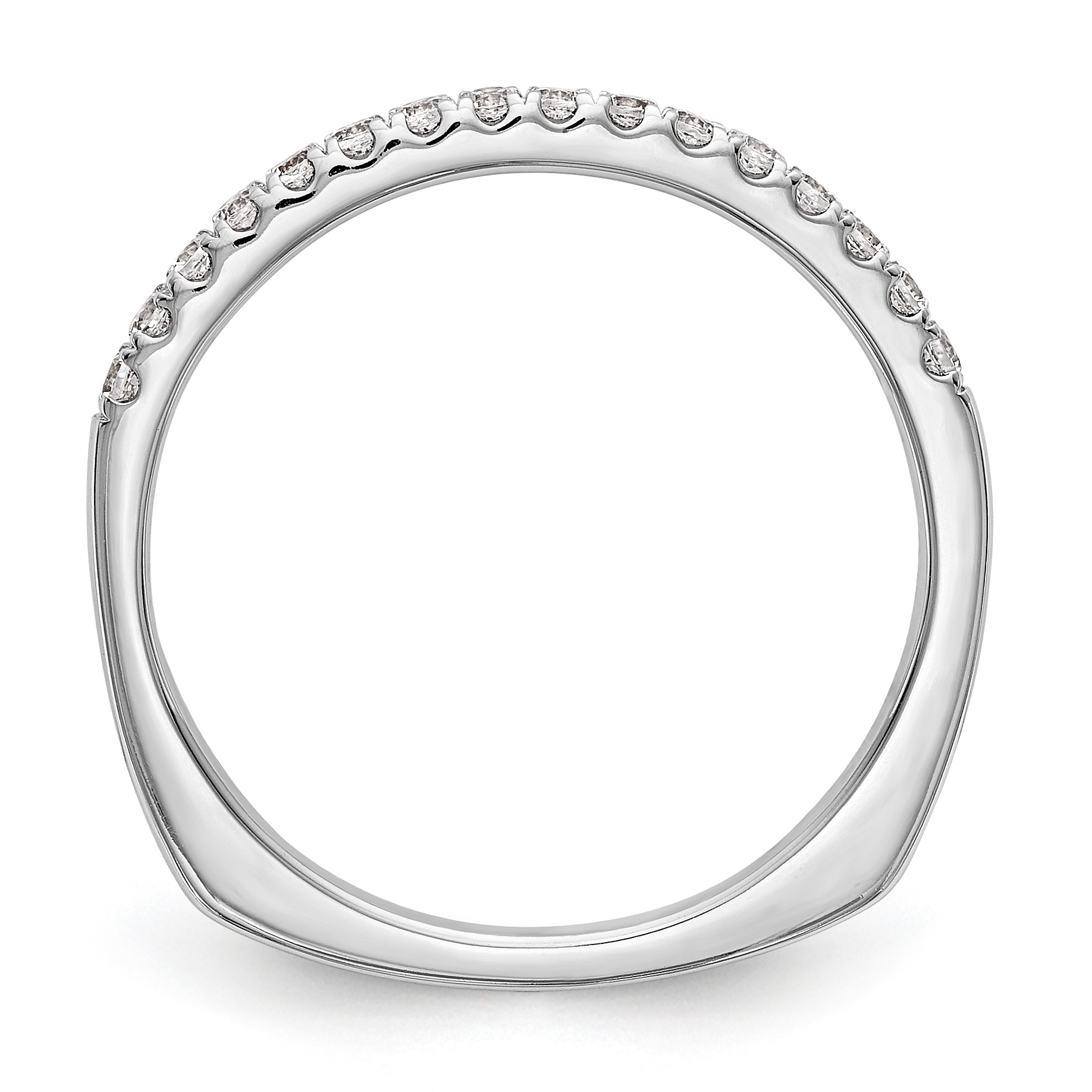 14k White Gold Diamond Wedding Band