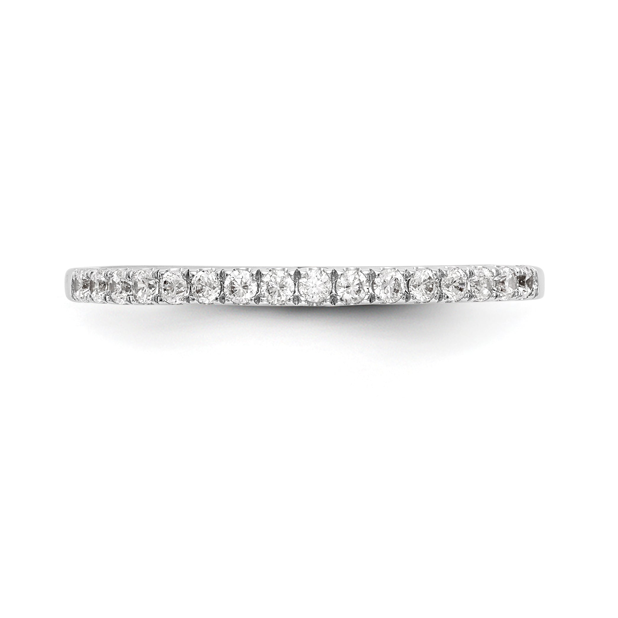 14k White Gold Diamond Wedding Band