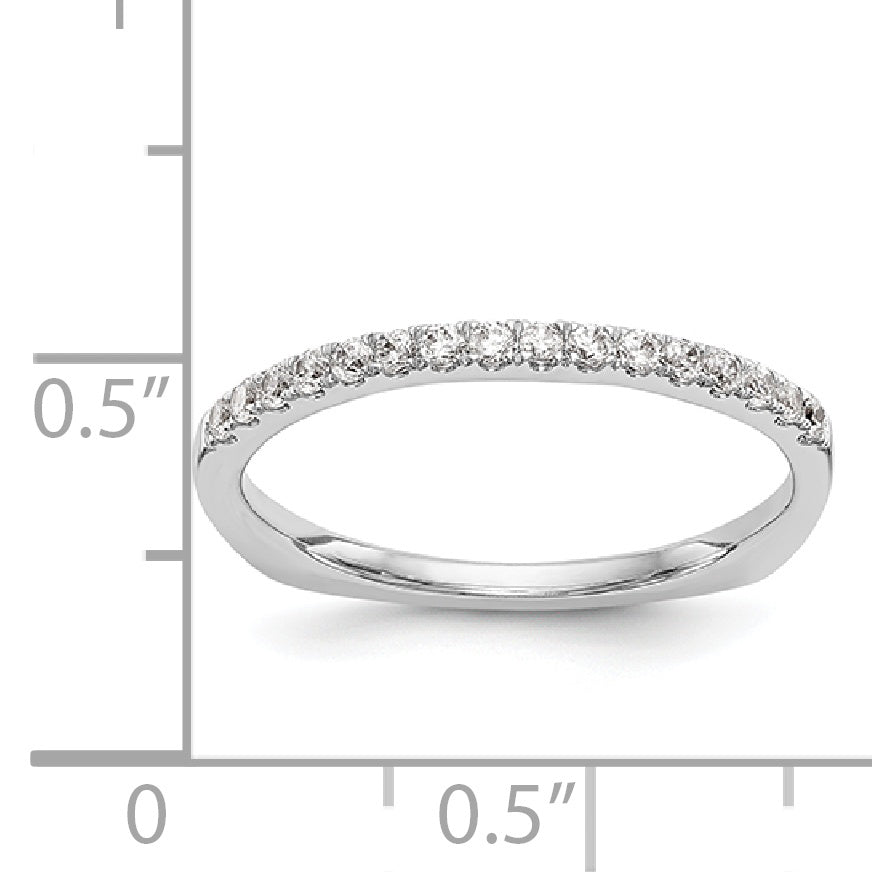 14k White Gold Diamond Wedding Band
