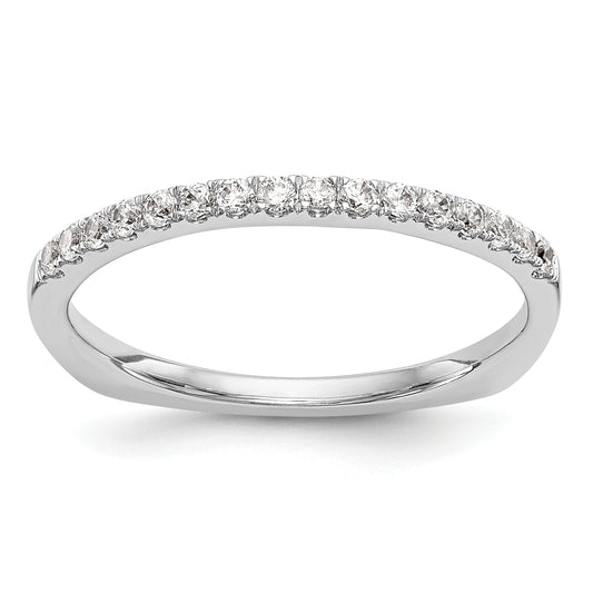 14k White Gold Diamond Wedding Band