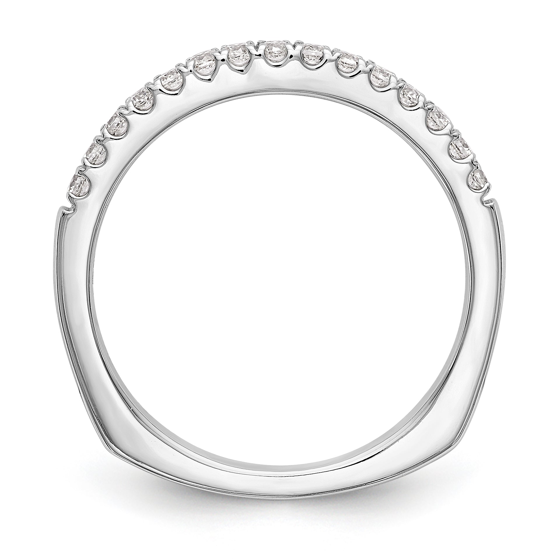 14k White Gold Diamond Wedding Band
