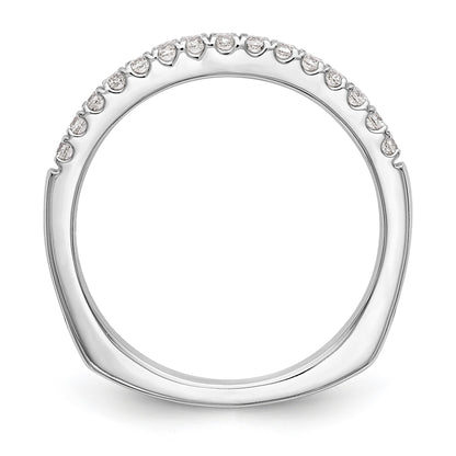 14k White Gold Diamond Wedding Band
