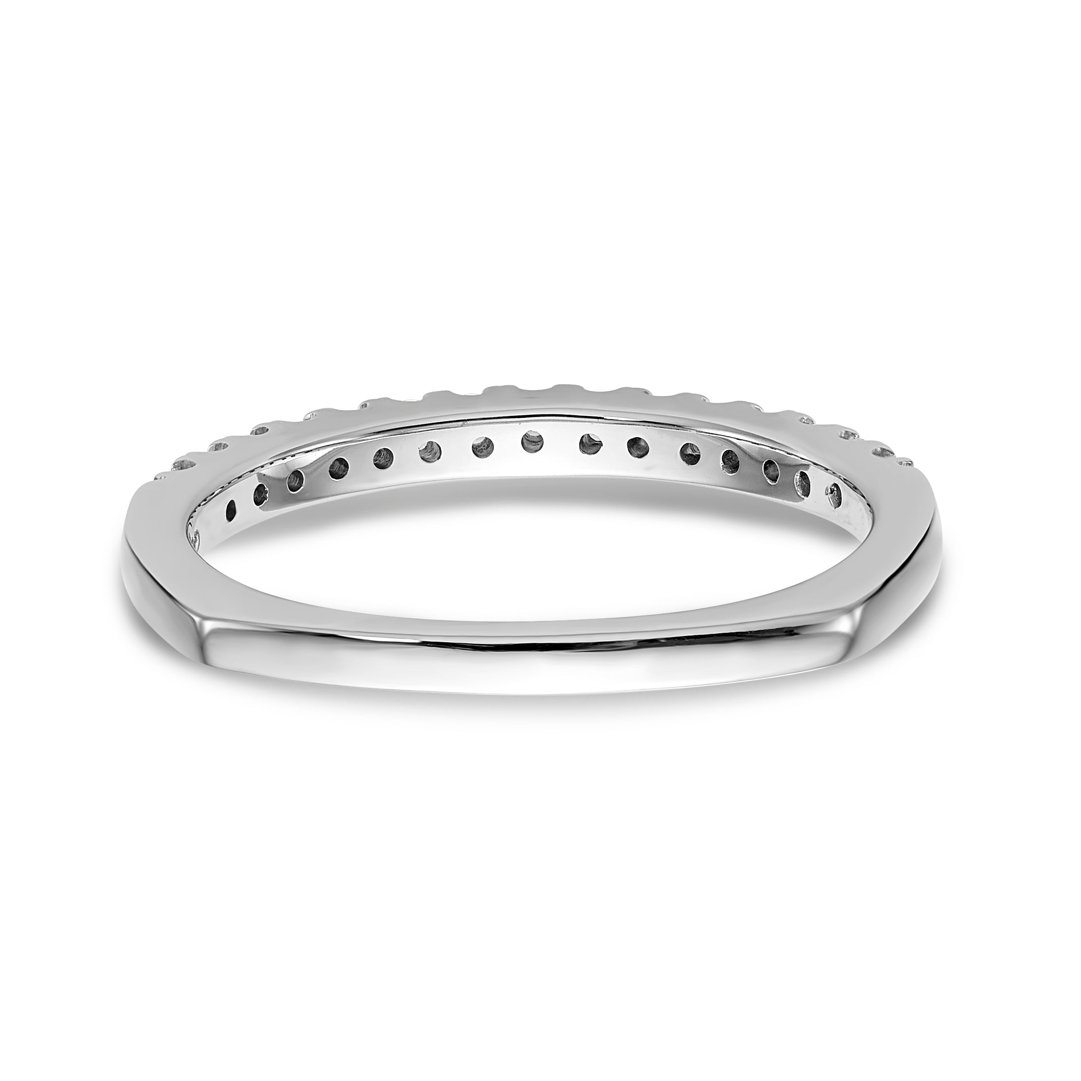 14k White Gold Diamond Wedding Band