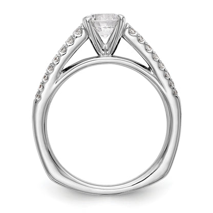 14K White Gold Simulated Diamond Engagement Ring