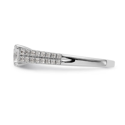 14K White Gold Simulated Diamond Engagement Ring
