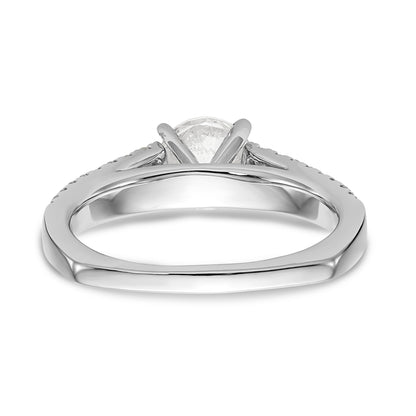 14K White Gold Simulated Diamond Engagement Ring