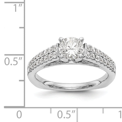 14K White Gold Simulated Diamond Engagement Ring