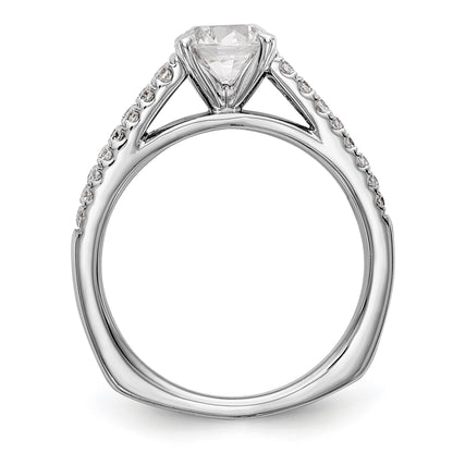 14K White Gold Simulated Diamond Engagement Ring
