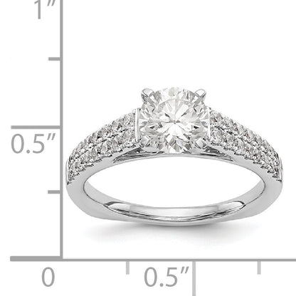 14K White Gold Simulated Diamond Engagement Ring
