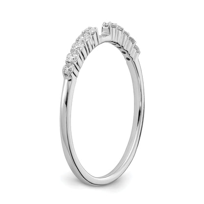 14K White Gold Diamond Peg Set CZ Engagement Ring
