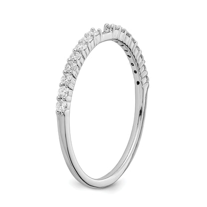 14K White Gold Diamond Peg Set CZ Engagement Ring