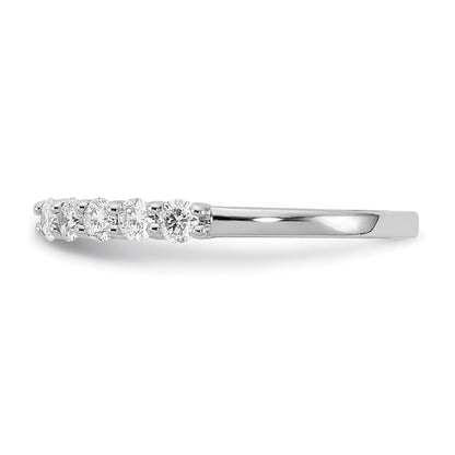 14K White Gold Diamond Peg Set CZ Engagement Ring