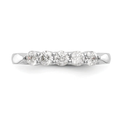 14K White Gold Diamond Wedding Band