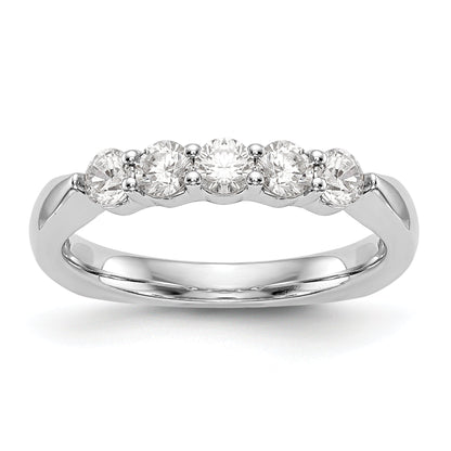 14K White Gold Diamond Wedding Band