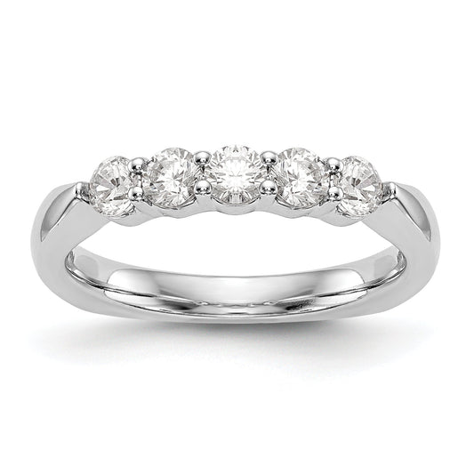 14K White Gold Diamond Wedding Band