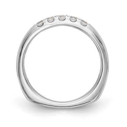14K White Gold Diamond Wedding Band