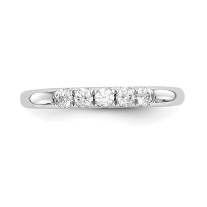 14K White Gold Diamond Wedding Band