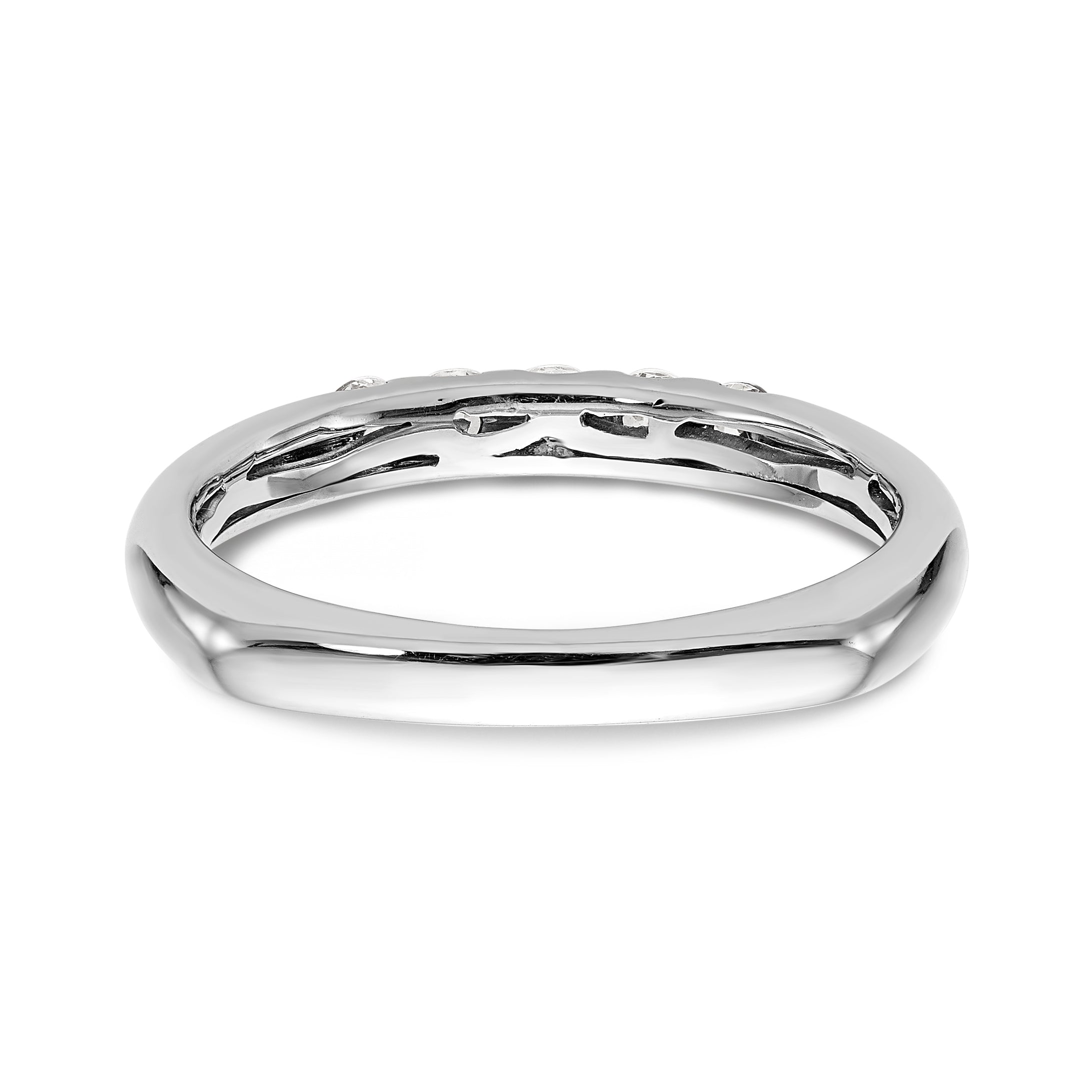 14K White Gold Diamond Wedding Band