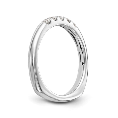 14K White Gold Diamond Wedding Band