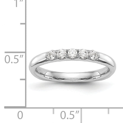 14K White Gold Diamond Wedding Band