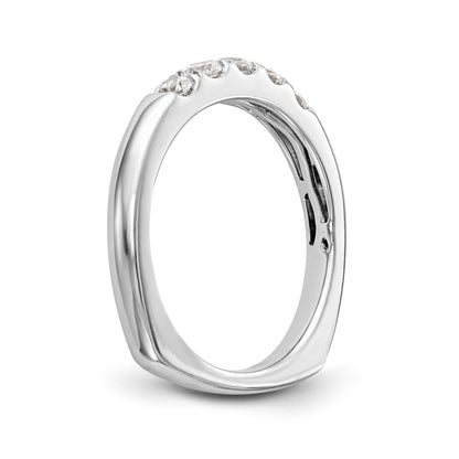 14K White Gold Diamond Wedding Band