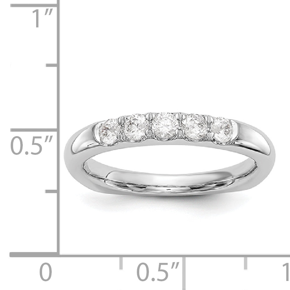 14K White Gold Diamond Wedding Band