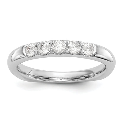14K White Gold Diamond Wedding Band