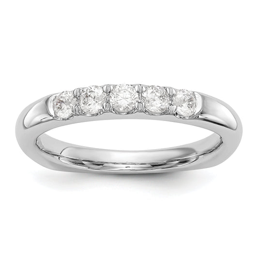 14K White Gold Diamond Wedding Band