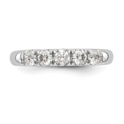 14K White Gold Diamond Wedding Band