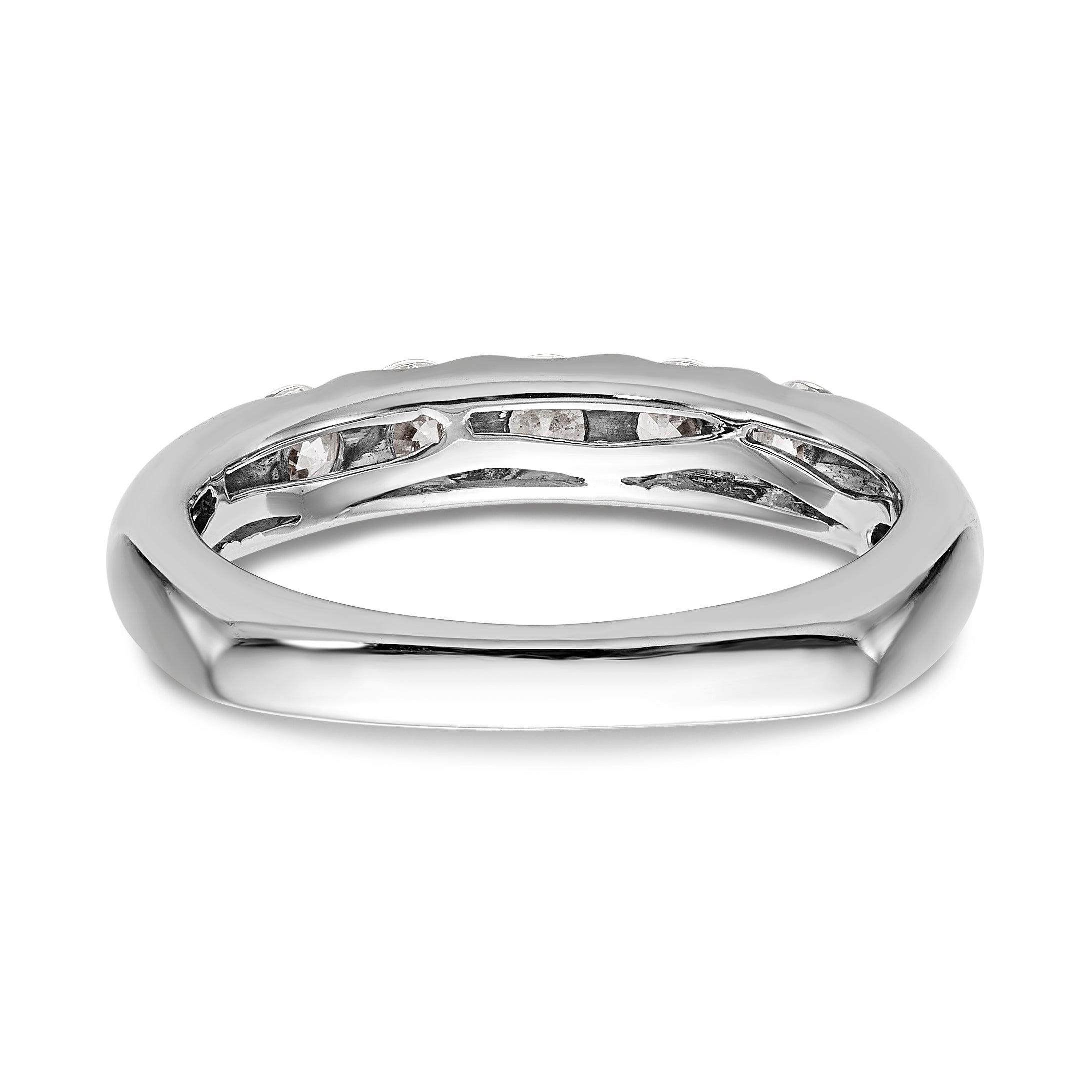 14K White Gold Diamond Wedding Band
