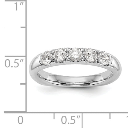 14K White Gold Diamond Wedding Band