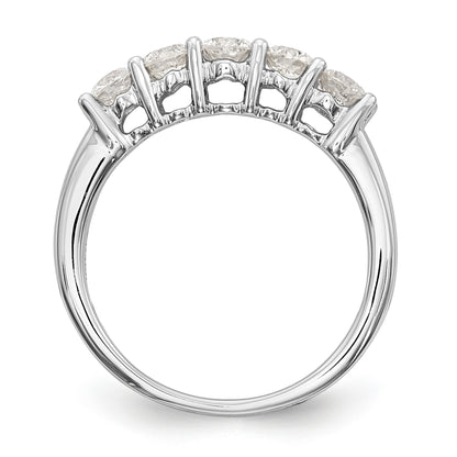 14K White Gold Diamond Wedding Band